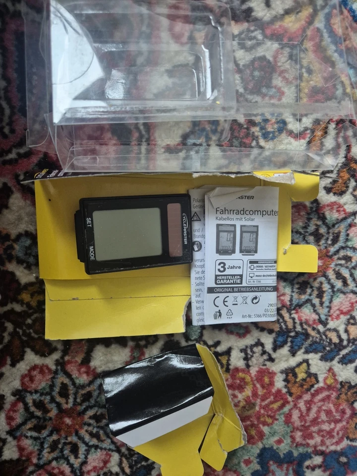 NEU in OVP: Fahrradcomputer Tacho, kabellos, mit Solar+Batterie, 20 Funktionen - Bild 3 von 4