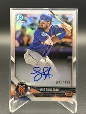 Luis Guillorme 2018 Bowman Chrome 241/499 Refractor Auto #BCPA-LG Mets