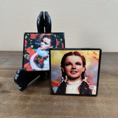 2 Handmade Dorothy Wizard of Oz Photo Coaster Tiles Poppy Fields By Mura Gallery