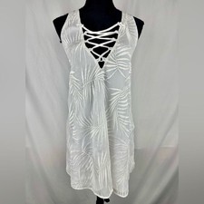 Show Me Your MuMu White Mini Dress with Lace Up Detail