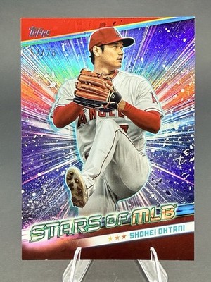 2024 Topps Series 1 - Stars of Mlb Shohei Ohtani #SMLB-21 Red /75 Color Match