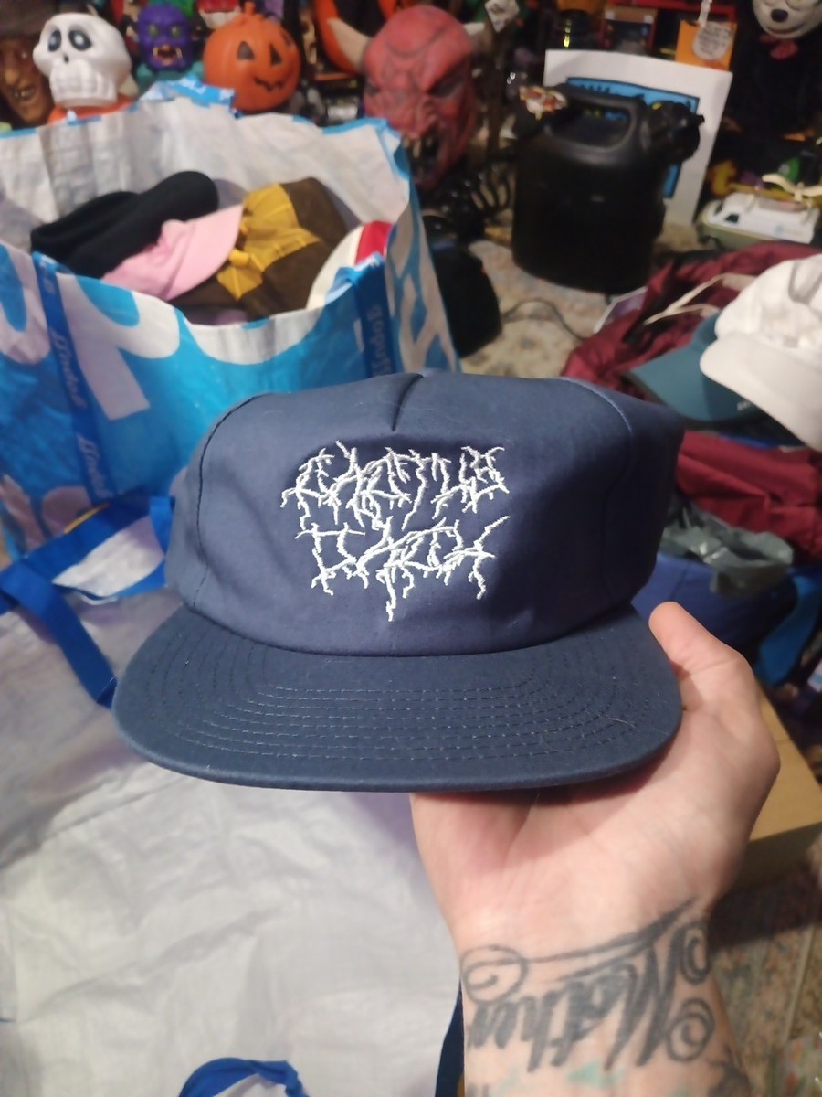 Travis Scott Cactus Jack Death Metal Lettering Snapback Hat | eBay