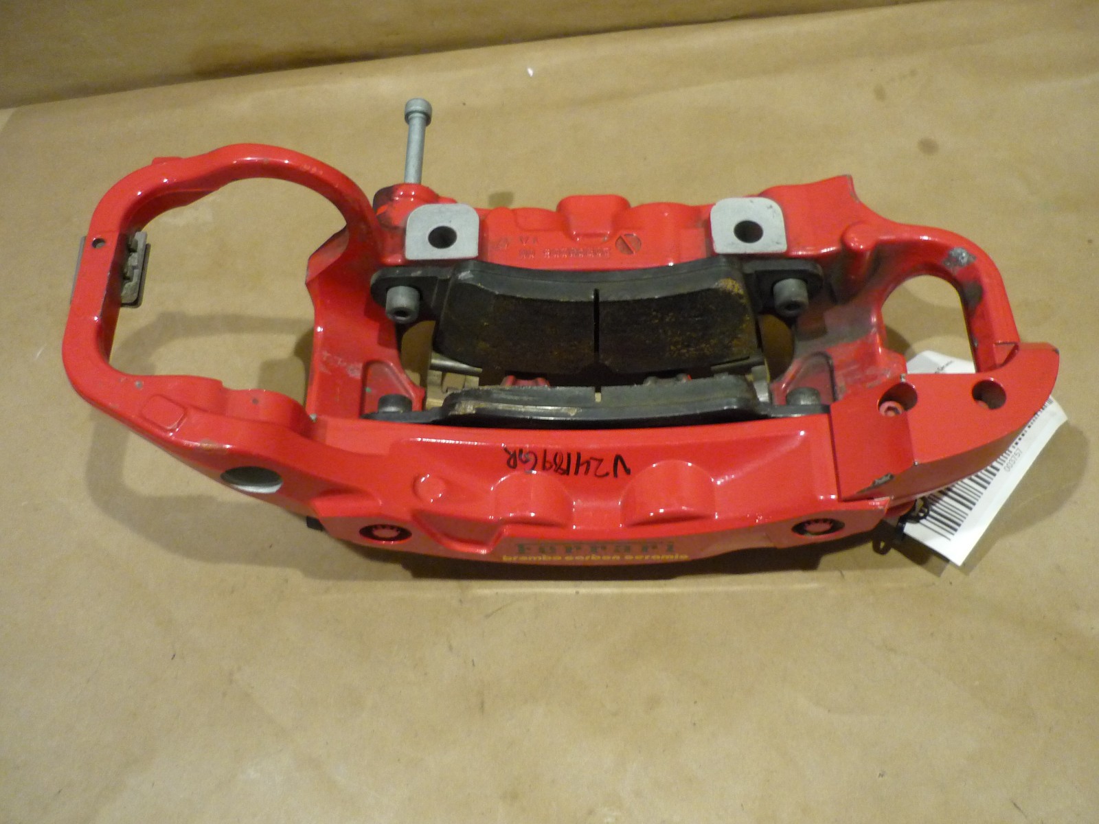 Ferrari 488 GTB,Spider - LH Rear Brake Caliper CCM - RED - P/N 319442