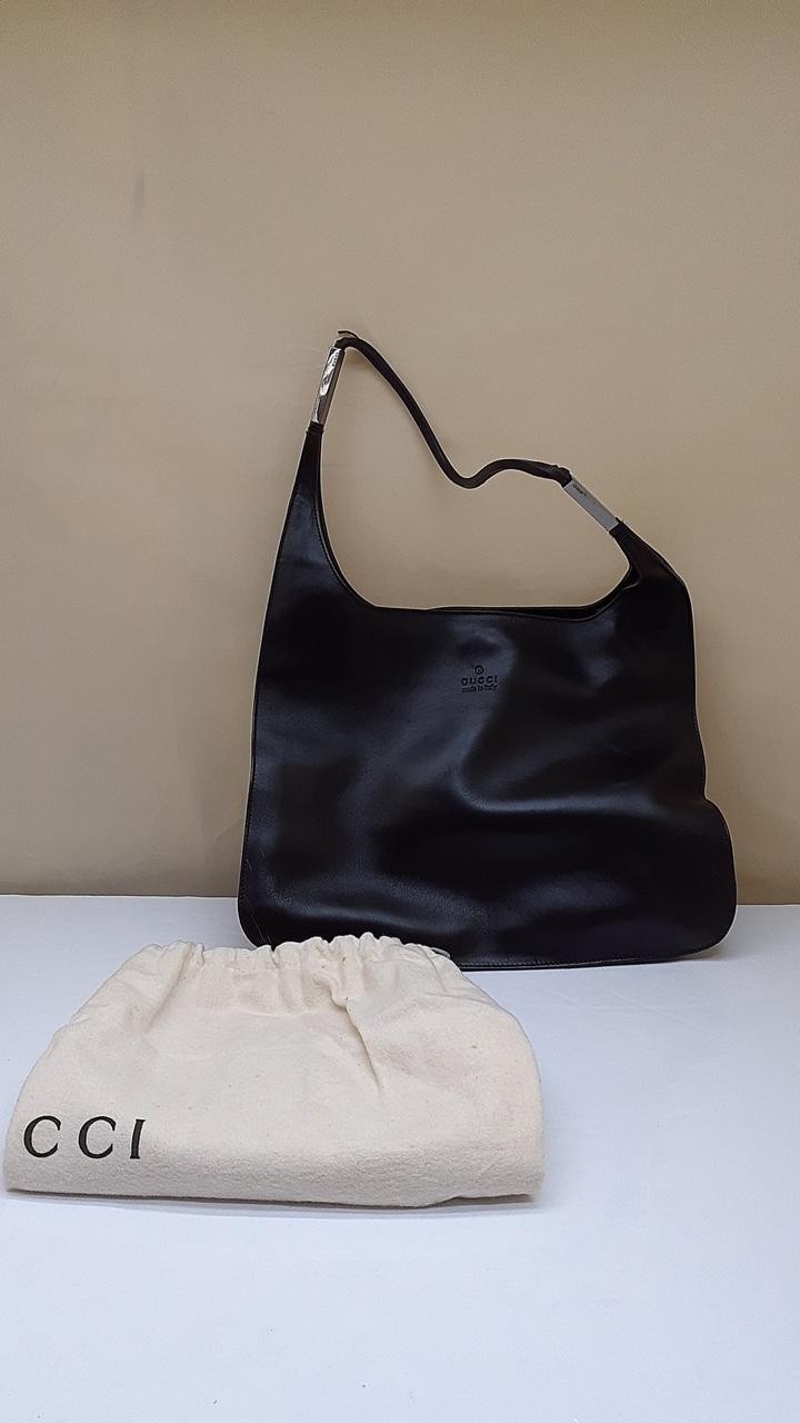 Gucci Black Leather Tote Handbag for Women