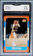 1986-87 Fleer #77 Chris Mullin Golden State Warriors GMA 7.5 NM+ Trading Card