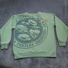 Teenage Mutant Ninja Turtles Medium Crewneck Sweatshirt Embroidered Green