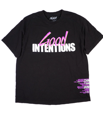 Nav x Vlone Good Intentions T Shirt XL Mens Rap Hip Hop Y2K Tee