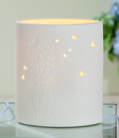 Gilde Porzellan Lampe Ellipse Pusteblume 20 Cm Fensterlampe Dekolampe 32317