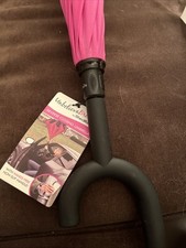ShedRain UnbelievaBrella Reverse Opening Stick Umbrella, Hot Pink, NWT!