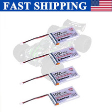 4X 1000mAh 3.7V Rechargable Lithium Lipo Battery Packs With Micro JST 1.25 Plug