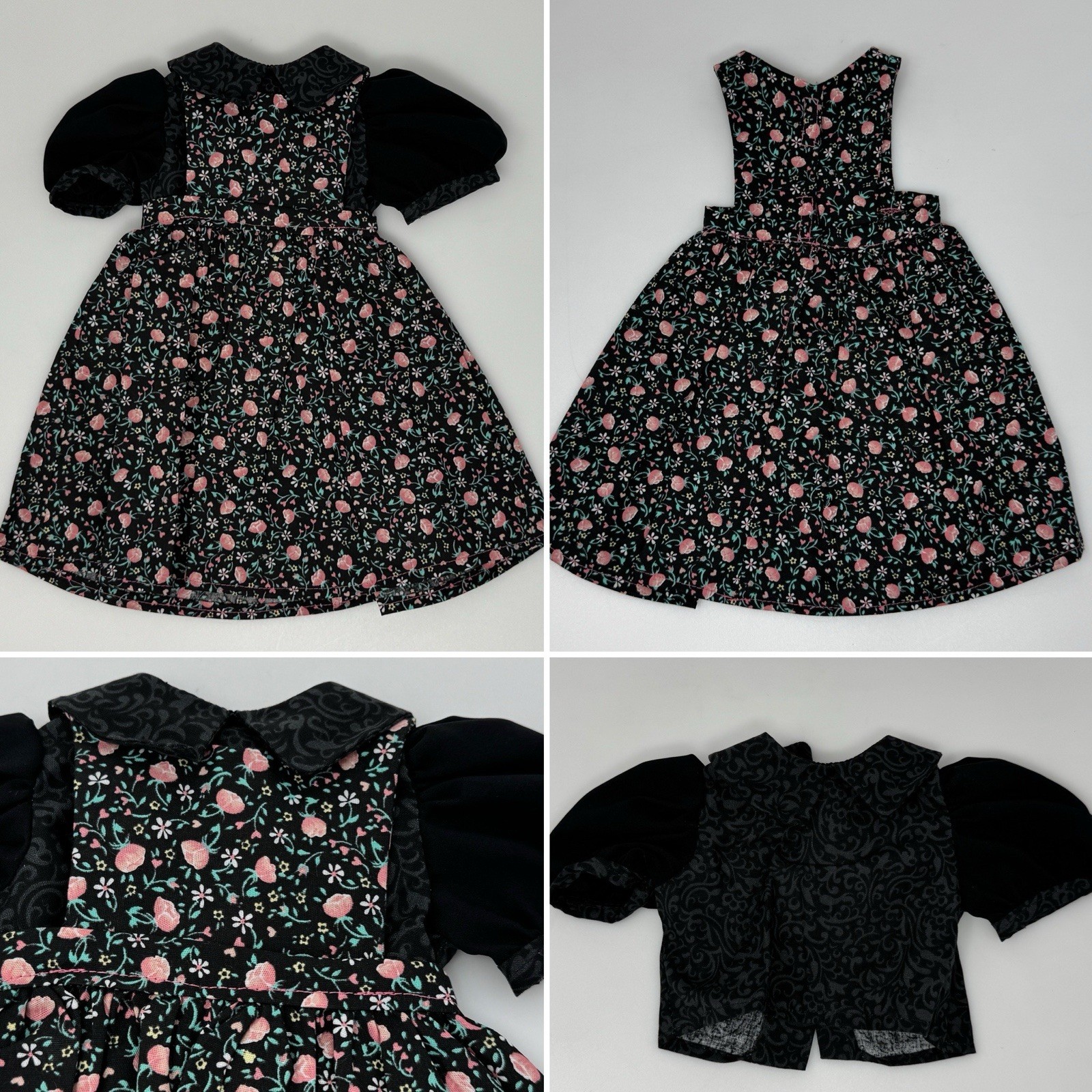 Overalls & Top Shirt Blouse Black Fits 18&rdquo; American Girl