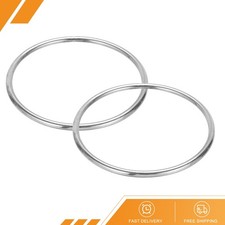 2PCS 4" Metal O-Ring 304 Stainless Steel Heavy Smooth Round Rings 5mmx100mm