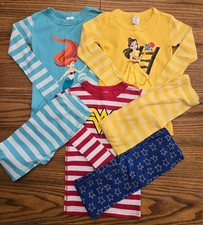 Hanna Andersson Disney Princess Ariel Belle Wonder Women Pajamas Size 120 / 6-7