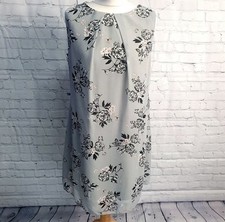 Women’s Grey Floral Print Chiffon Dress Size 12 Atmosphere