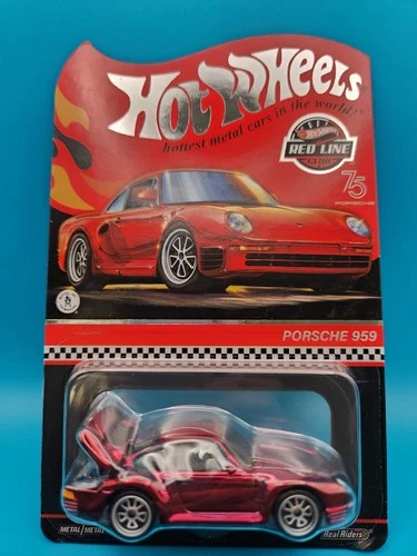 Hot Wheels 2022 RLC Redline Club 86' Porsche 959 Spectraflame Red with Protector