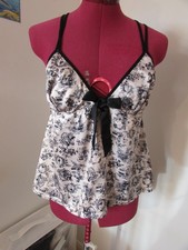 Ann Summers Voyeur Cami and Shorts black and white size 12-14