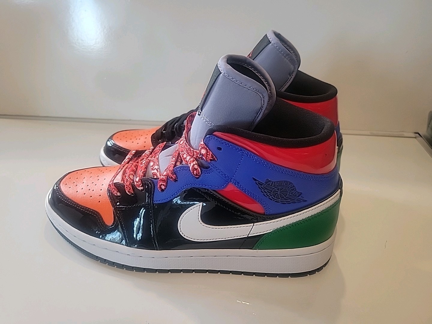 Nike Air Jordan 1 Mid SE Multi Patent Leather Women's 10 EUC RARE MIDI OG JORDAN image 4