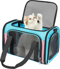 Cat Dog Carrier up to 15 Lbs TSA Airline Approved Pet Carrier for Small Medium C