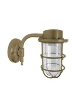 AußEnlampe Wand IP44 21 Cm Hoch Messing Glas E27 Leuchte Garten Hof Eingang