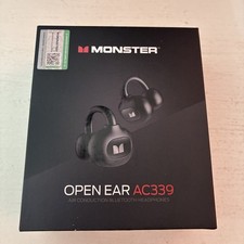 Monster AC339 Open Ear Air Conduction Bluetooth Wireless Earbuds Black