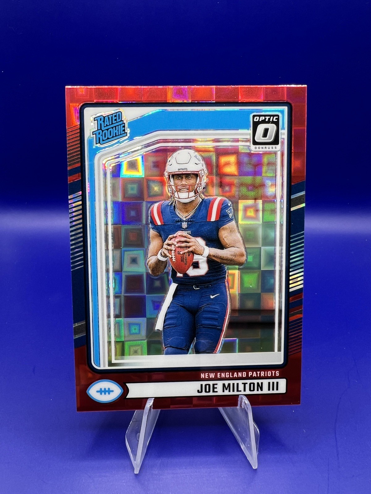 2024 Panini Donruss - Rated Rookie Joe Milton III #319 Optic Preview Red Pandora