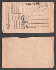 Germany Field Post 1917 WW1 Cover. Feldpost