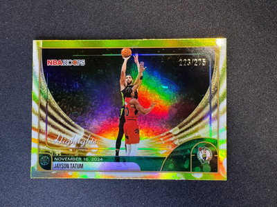 2026 Topps NBA Hoops Jayson Tatum Yellow Rainbow Highlights #263 Celtics #d /275