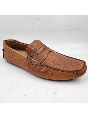 Designer Brand Mens Brown Penny Holder Driver Slip On Loafers Shoes 9.5 M