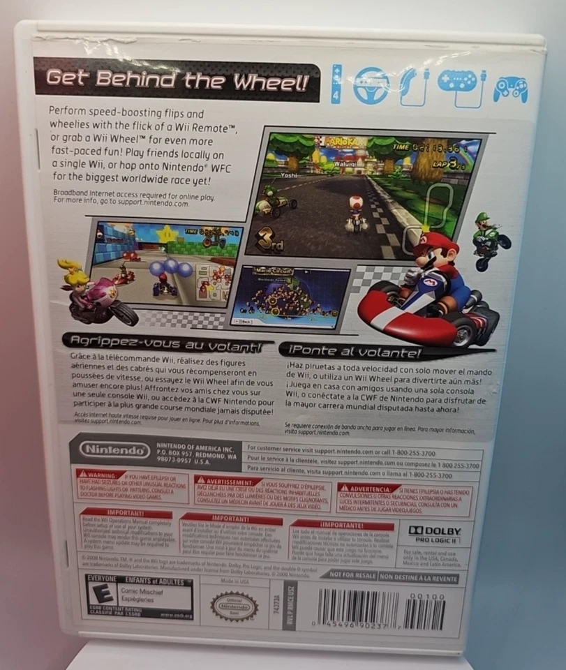 Mario Kart Wii (Nintendo, 2008) Complete In Box CIB With Manual & Insert - Image 2 of 4