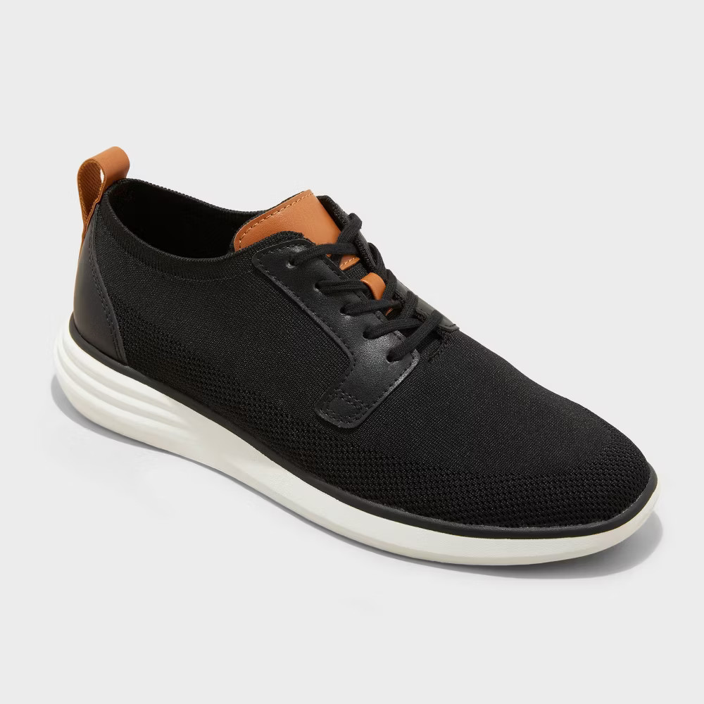 black mens dress sneakers Luxury Black Men Derby Shoes main image 0