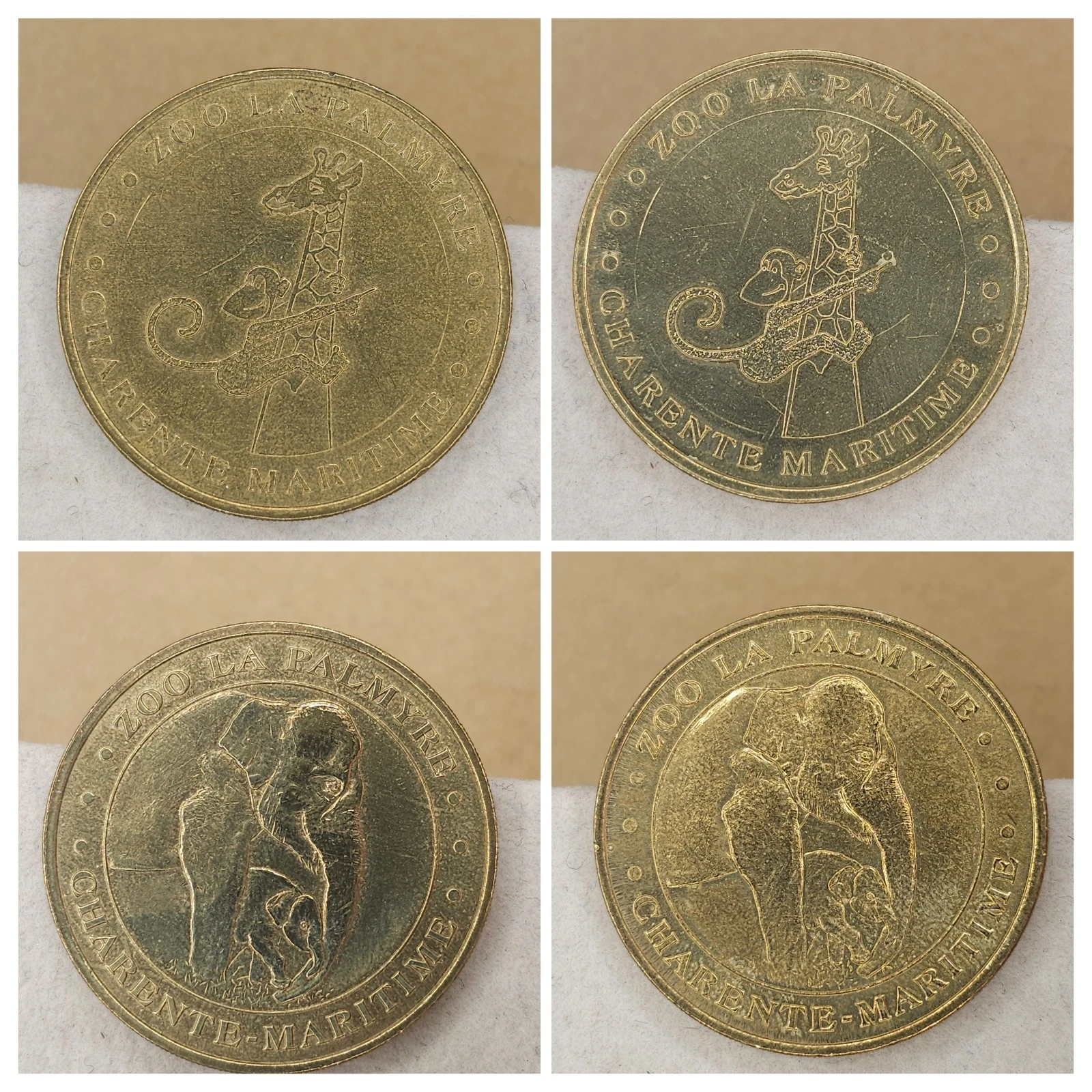 Charente-Maritime - Lot Jetons Touristiques Médailles Souvenirs Monnaie de Paris