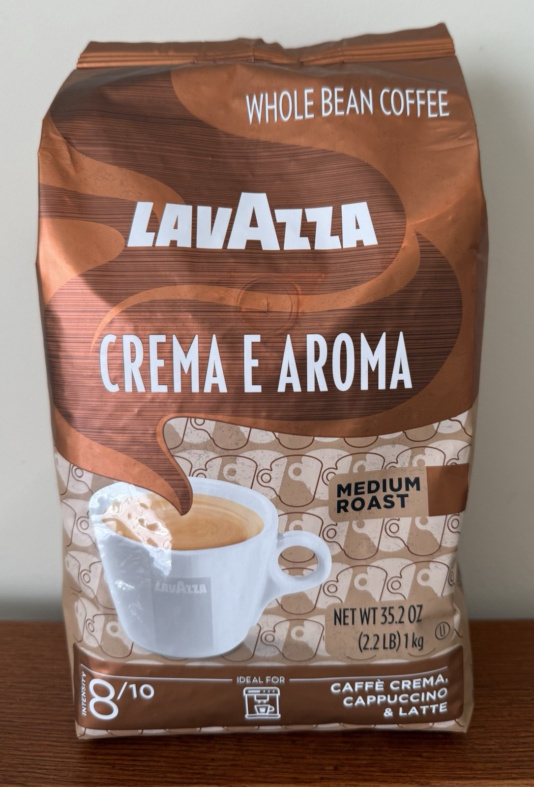 2 Bags Lavazza Crema e Aroma Whole Bean Coffee, Medium Roast, 2.2 lb 04/2027 New