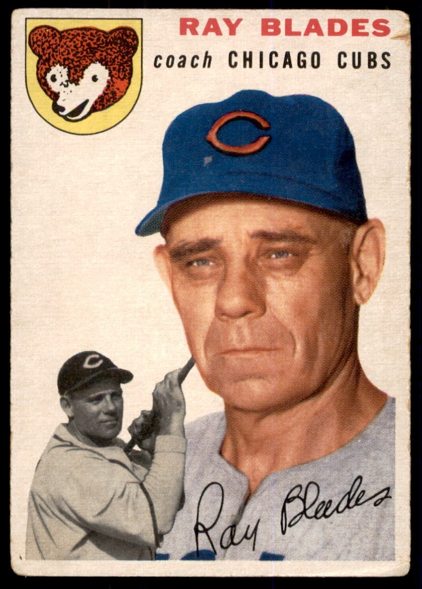 1954 Topps #243 RAY BLADES  CO  Chicago Cubs  VG+