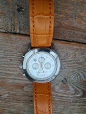 Orologio crono uomo Giorgio Emporio Armani AR-5814 stile militare cinturino pelle