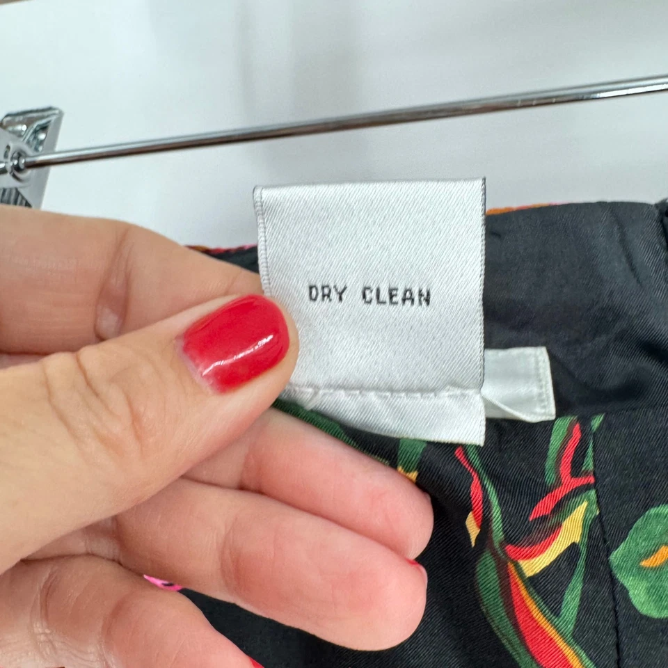 Vintage Talbots 100% Silk Skirt Women’s 16W Black Floral Midi A-Line Plus Size - Image 4 of 4