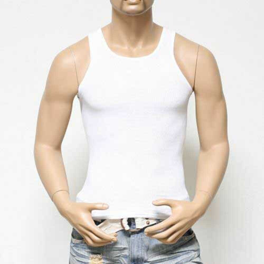 Men's VNeck Gym Workout Beater Shirt Stringer Tank Top Muscle Fitness TShirt eBay