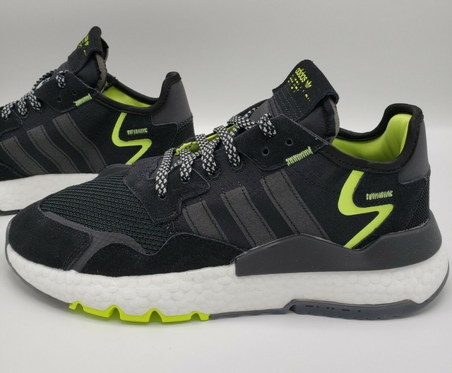 Adidas Originals Nite Jogger Black Neon Running Shoes EG7409 Men's 10.5 | eBay