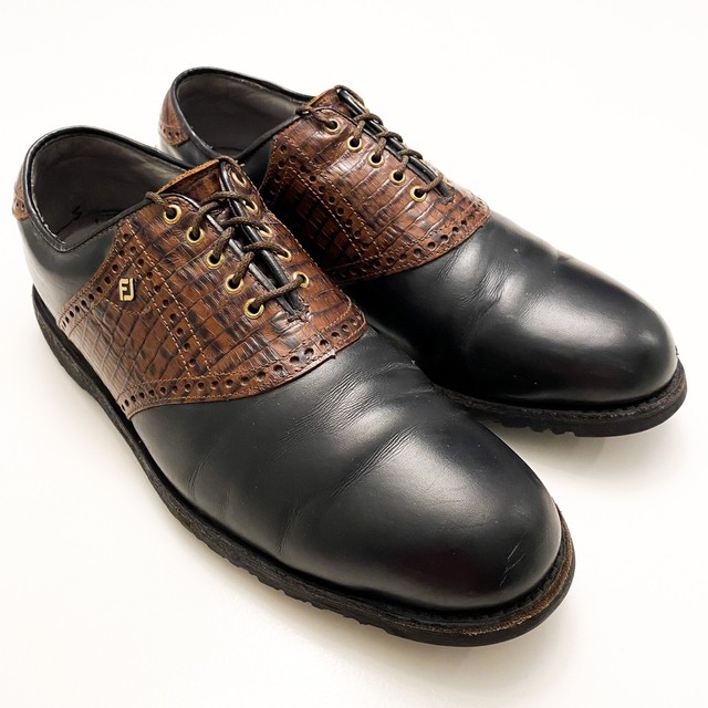 *VINTAGE FOOTJOY CLASSICS ORIGINAL MENS GOLF SHOES 51037 NEW BLK 9D USA