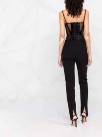 NEW AUTHENTIC MUGLER Black Cut-Out Illusion $2,800 Corset Bustier S bordelle