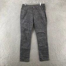 Jag Low Rise Skinny Printed Jeans Womens 6 (Actual 30x29) Grey Mid Rise Zip Fly
