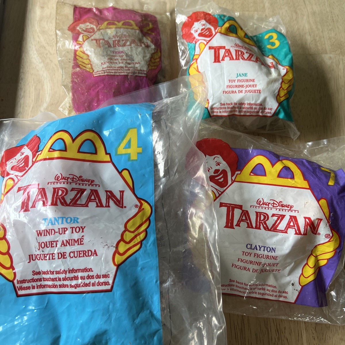 1999 Tarzan - McDonald's Happy Meal Toys set 2,3,4,7 | eBay