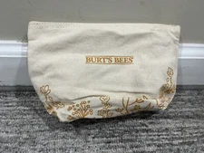 Burt’s Bees Canvas Travel Makeup Color Beige Zip
