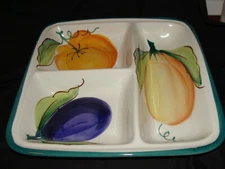 Vegetable Serving dish made in Italy for Market place, 2" height X 11.5 width