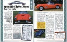 Ferrari 250 GT Spider California - 1950/1960 A Century Of Cars - Hachette Page