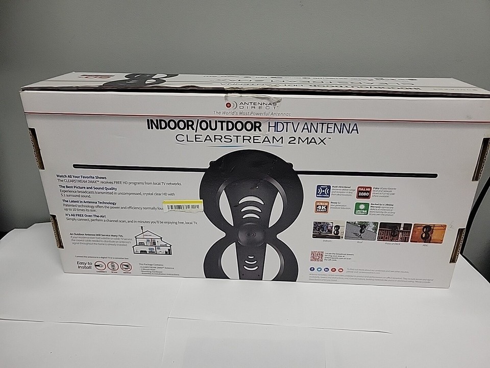 Antenna Direct ClearStream 2MAX Indoor/Outdoor HDTV Antenna C2MVJ 60