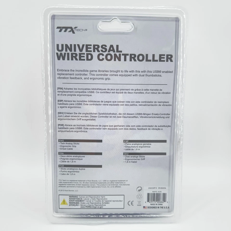 TTX Tech PC and PlayStation 3 PS3 USB Wired Controller Clear Blue - Image 3 of 3