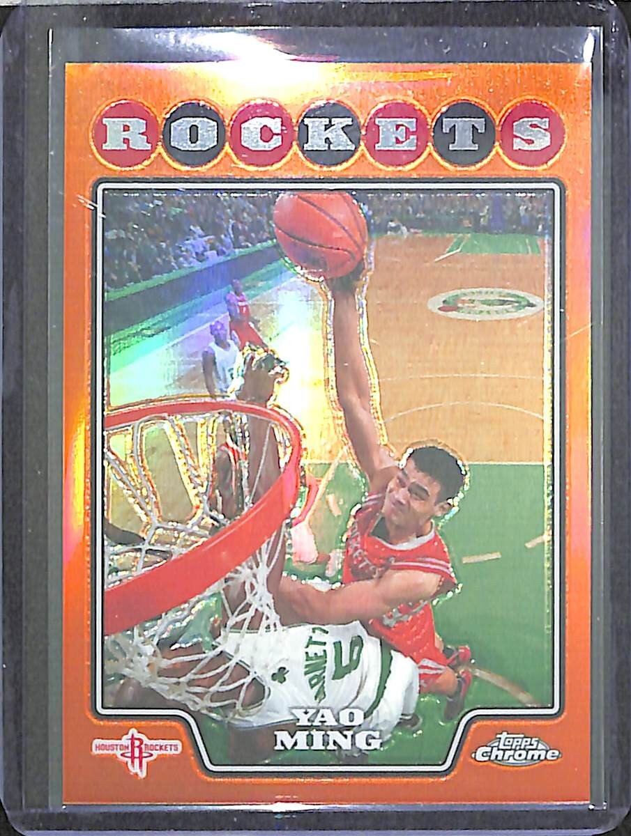 2008-09 Topps Chrome Basketball Orange Refractor #11 Yao Ming 393 of 499