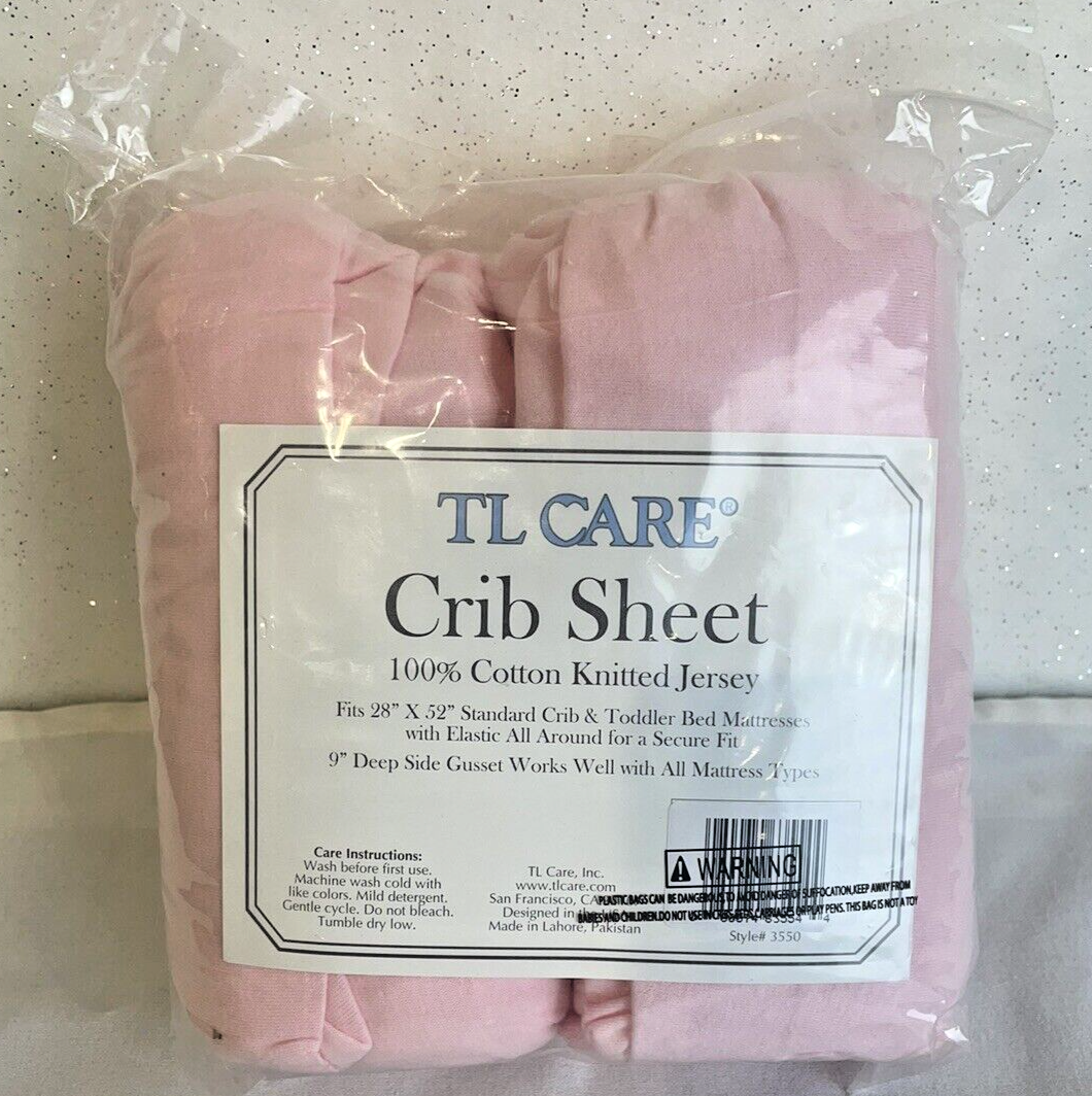 TL Care 2 Piece 100% Cotton Jersey Knit Fitted Crib Sheet for Standard Crib