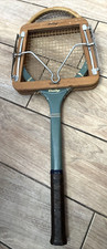 Vintage Dunlop Fort Wooden Tennis Racket - Made In England distressed w/brace