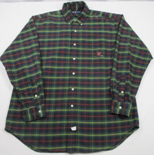 Vintage Ralph Lauren Shirt Mens Large Multi Plaid Oxford Golf Logo
